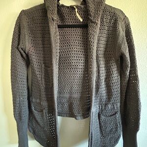 Grey Crotchet Cardigan - Free People